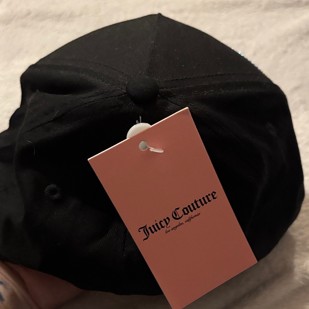 Juicy Couture Black SnapBack Cap with Rhinestone Logo BRAND NEW WITH TAGS - Picture 2 of 13